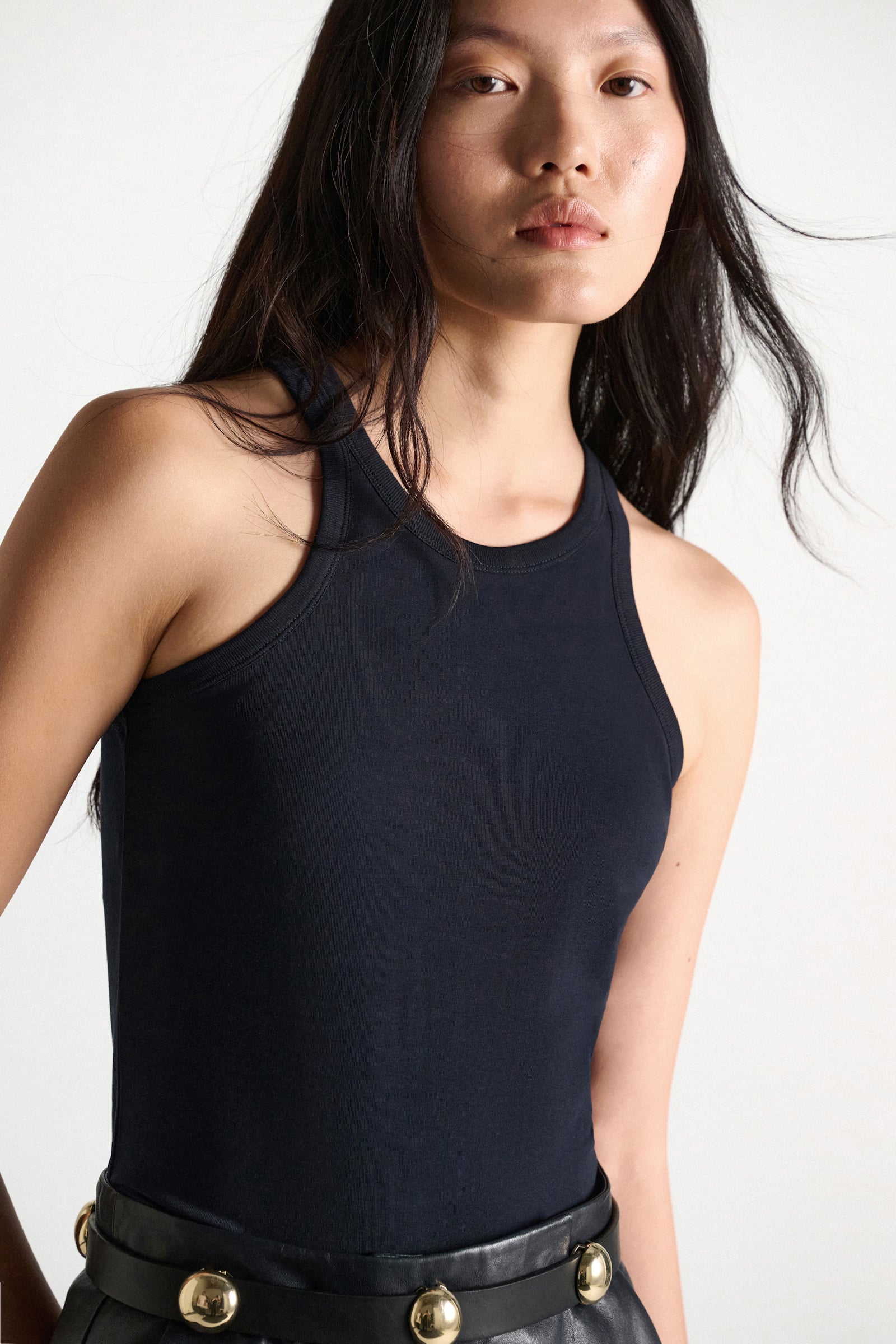 Dorothee Schumacher Tanktop mit Blütendetail true navy