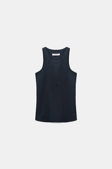 Dorothee Schumacher Tanktop mit Blütendetail true navy