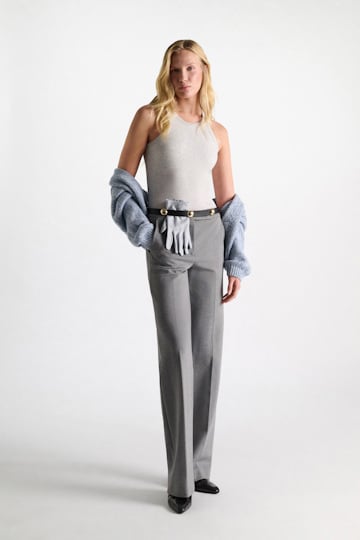 Dorothee Schumacher Tanktop mit Blütendetail oyster grey