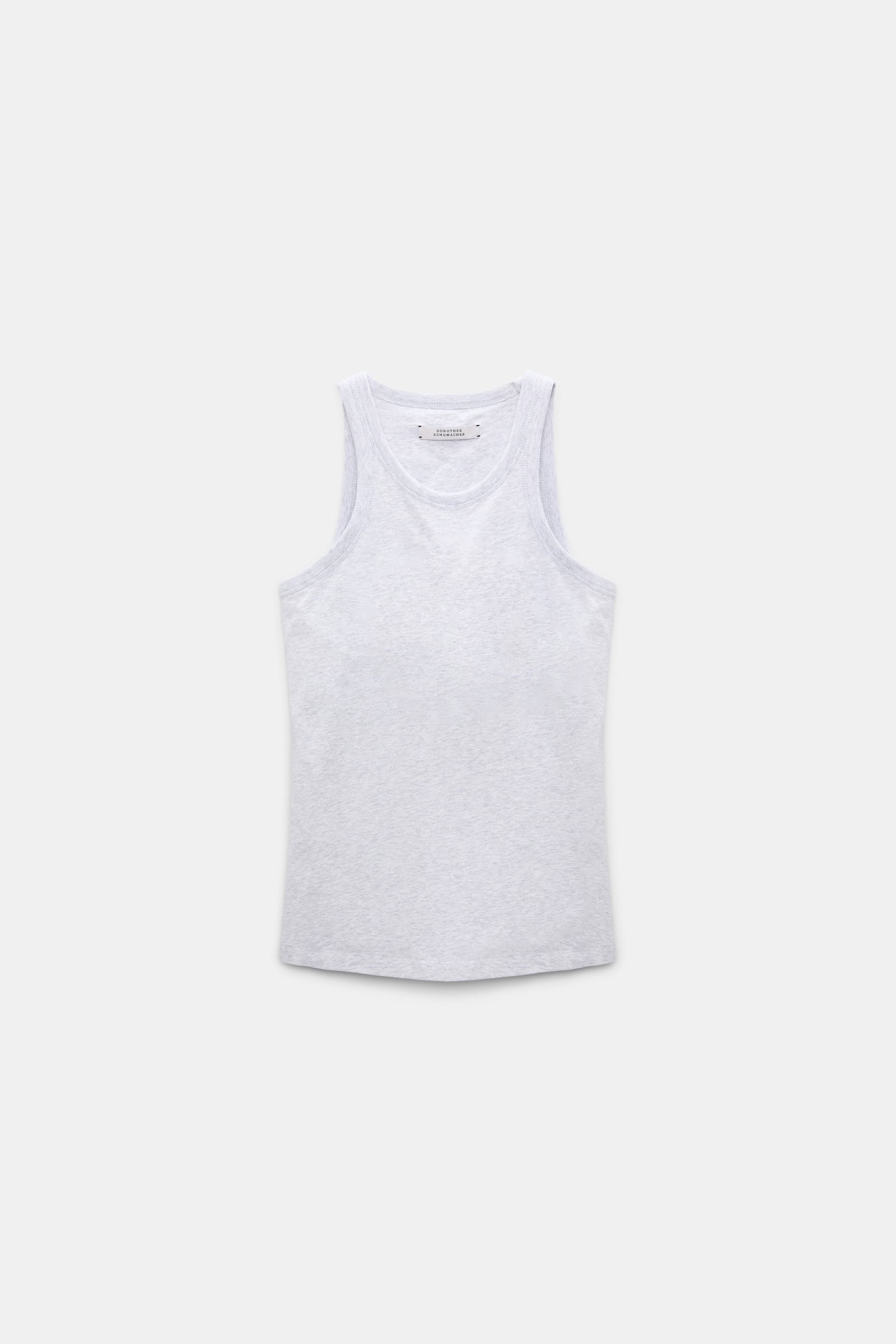 Dorothee Schumacher Tank top with removable flower brooch oyster grey