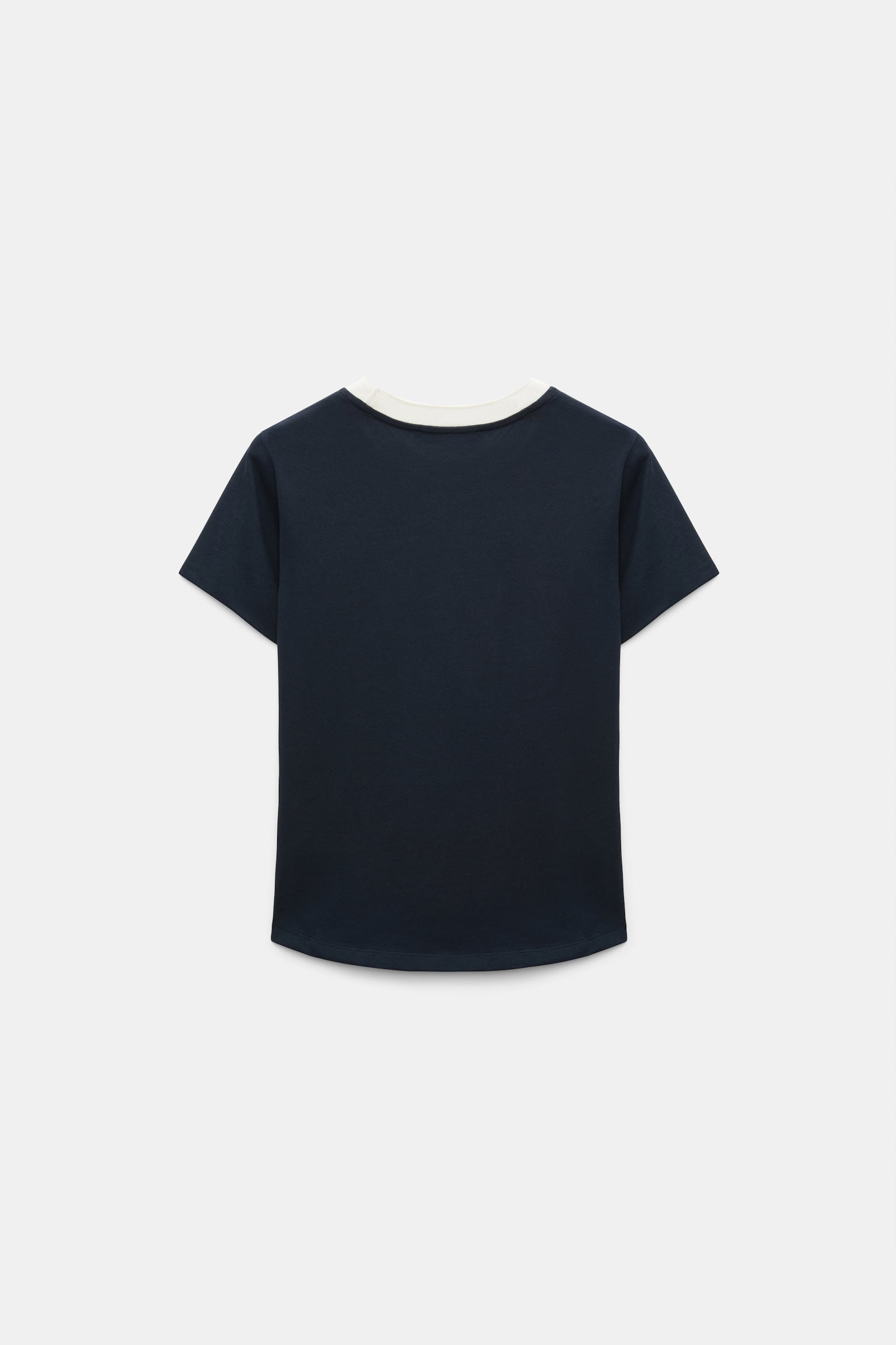 Dorothee Schumacher HI LOVE print shrunken T-shirt HI LOVE navy/red