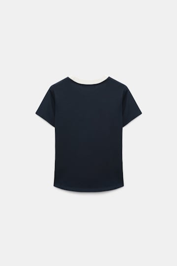 Dorothee Schumacher HI LOVE print shrunken T-shirt HI LOVE navy/red