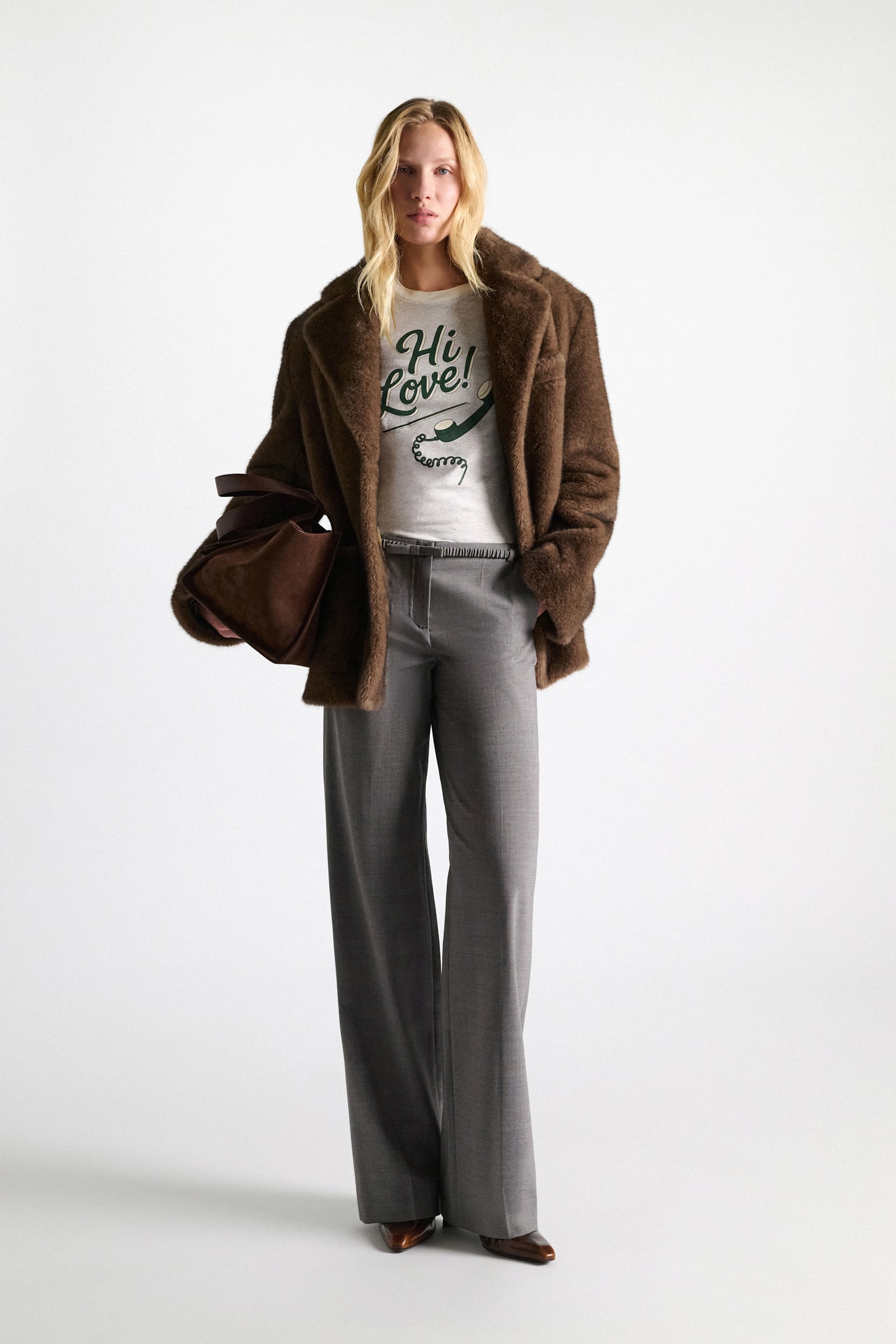 Dorothee Schumacher HI LOVE print shrunken T-shirt grey/green