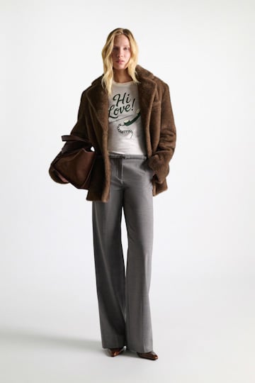 Dorothee Schumacher Printshirt "HI LOVE" grey/green