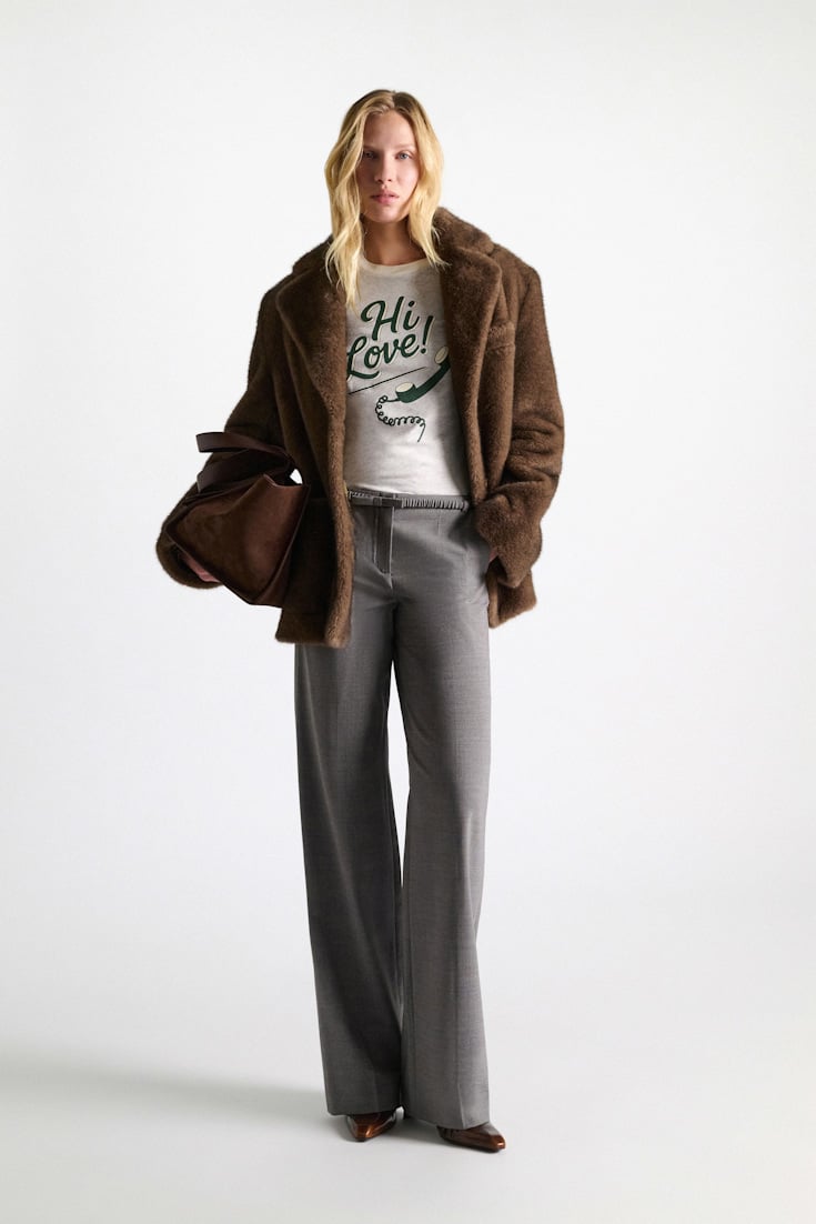 Dorothee Schumacher HI LOVE print shrunken T-shirt grey/green