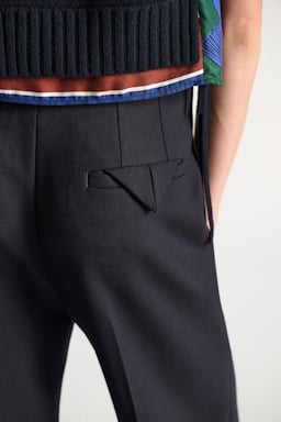 Dorothee Schumacher Wide leg pants in virgin wool blend midnight navy