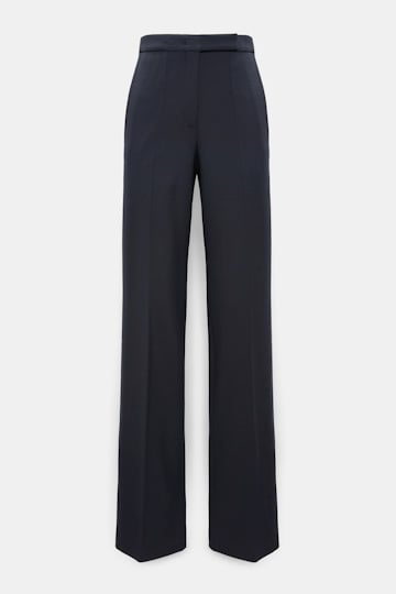 Dorothee Schumacher Wide leg pants in virgin wool blend midnight navy