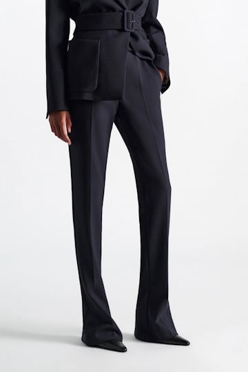 Dorothee Schumacher Flares in virgin wool blend midnight navy