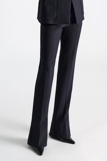 Dorothee Schumacher Flares in virgin wool blend midnight navy
