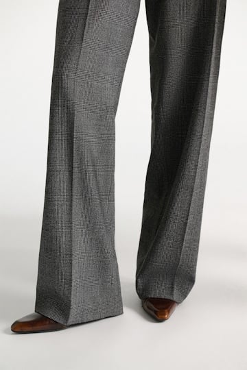 Dorothee Schumacher Barrel leg glen plaid pants mouliné glencheck