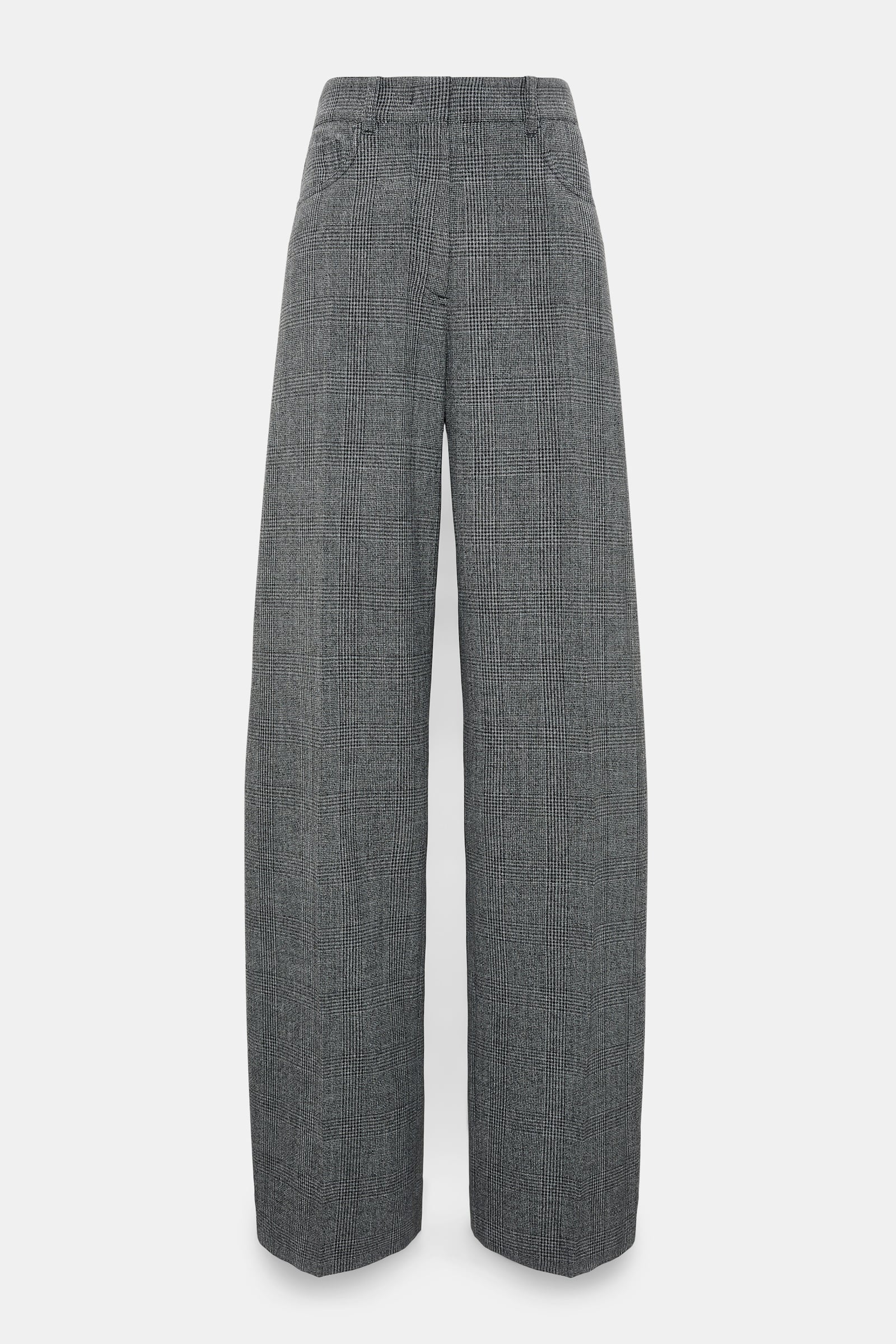 Dorothee Schumacher Barrel leg glen plaid pants mouliné glencheck