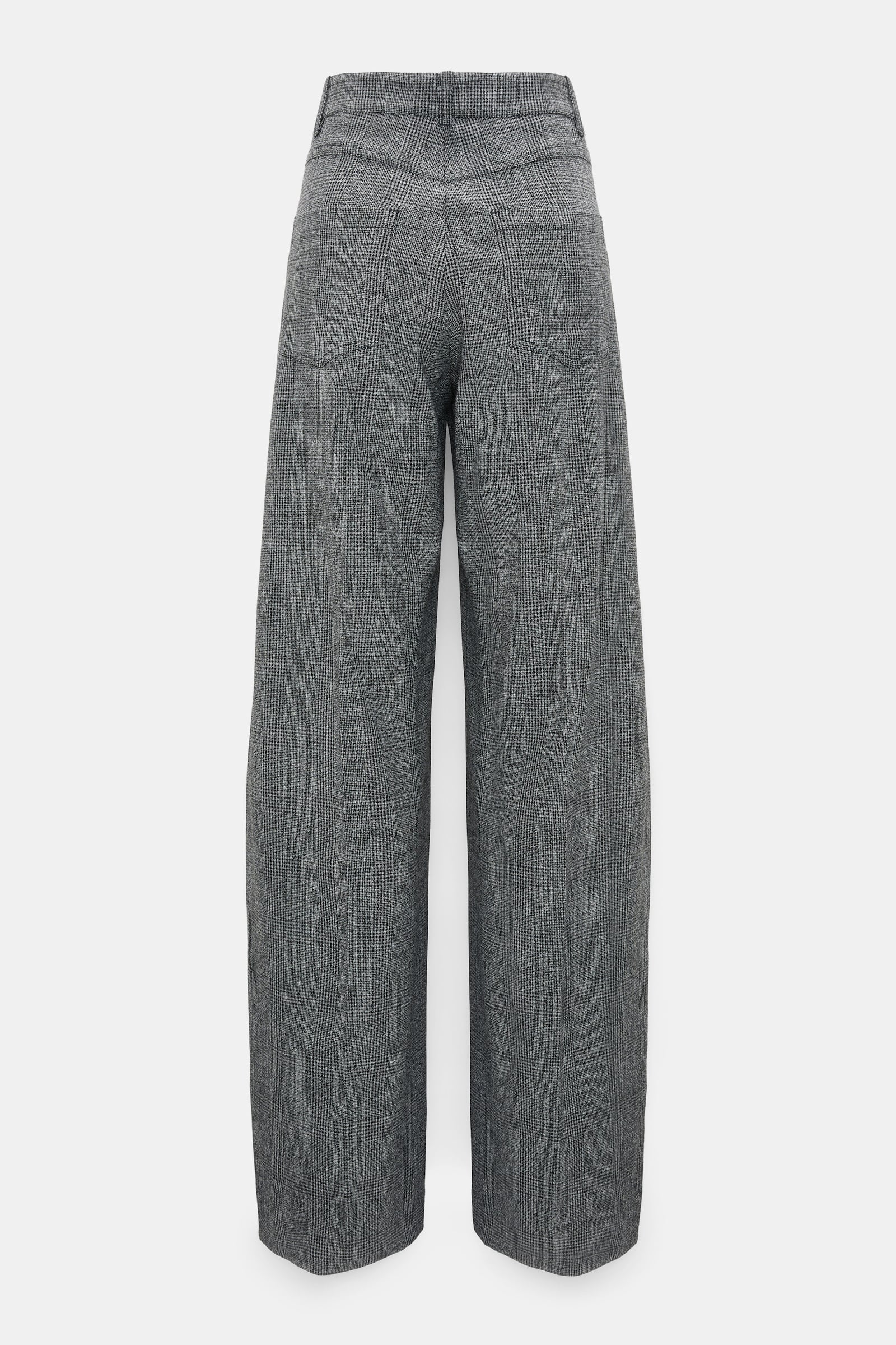 Dorothee Schumacher Barrel leg glen plaid pants mouliné glencheck