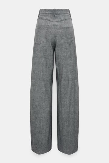 Dorothee Schumacher Barrel leg glen plaid pants mouliné glencheck