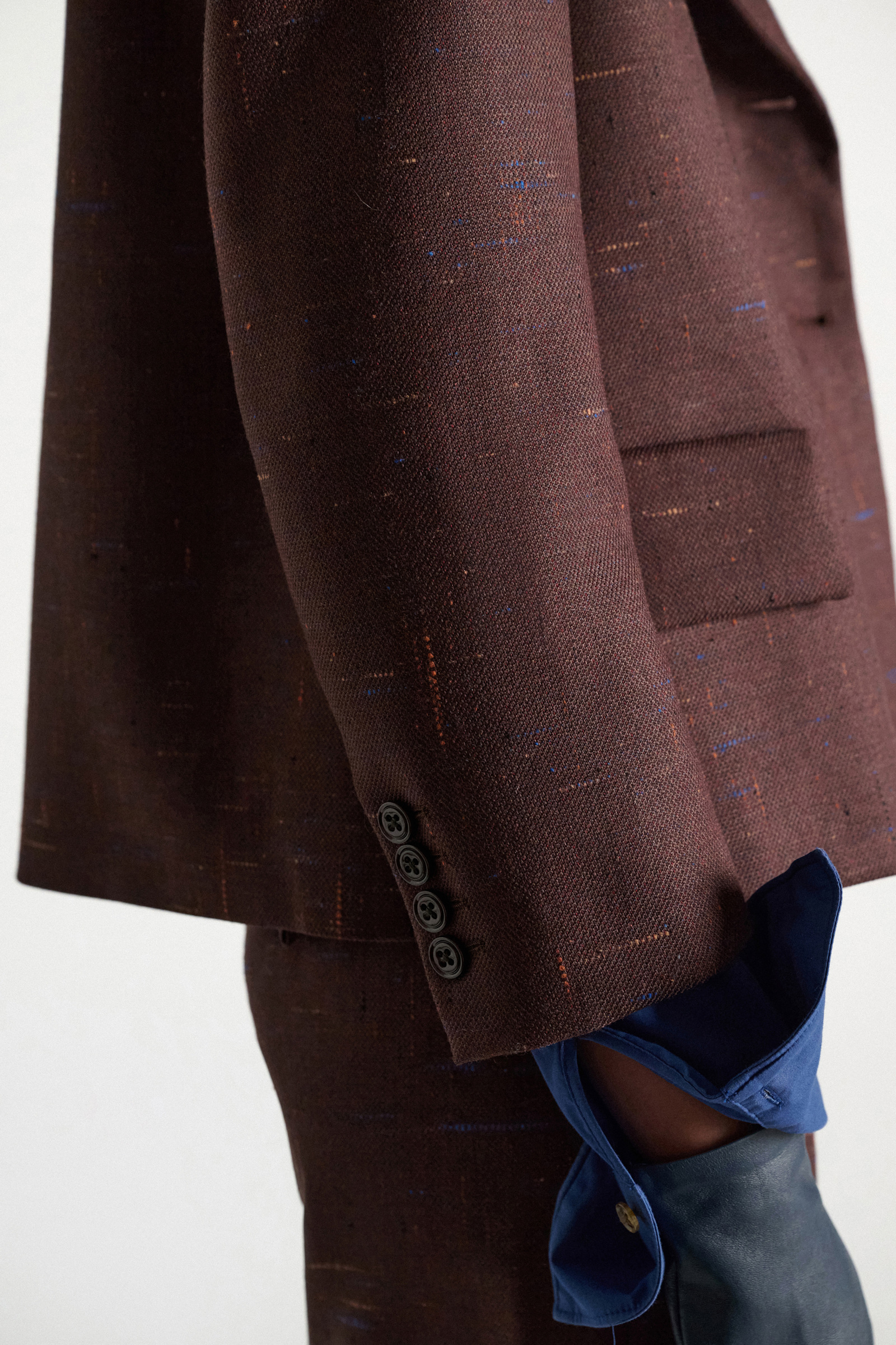 Dorothee Schumacher Boxy blazer in virgin wool cinnamon tweed