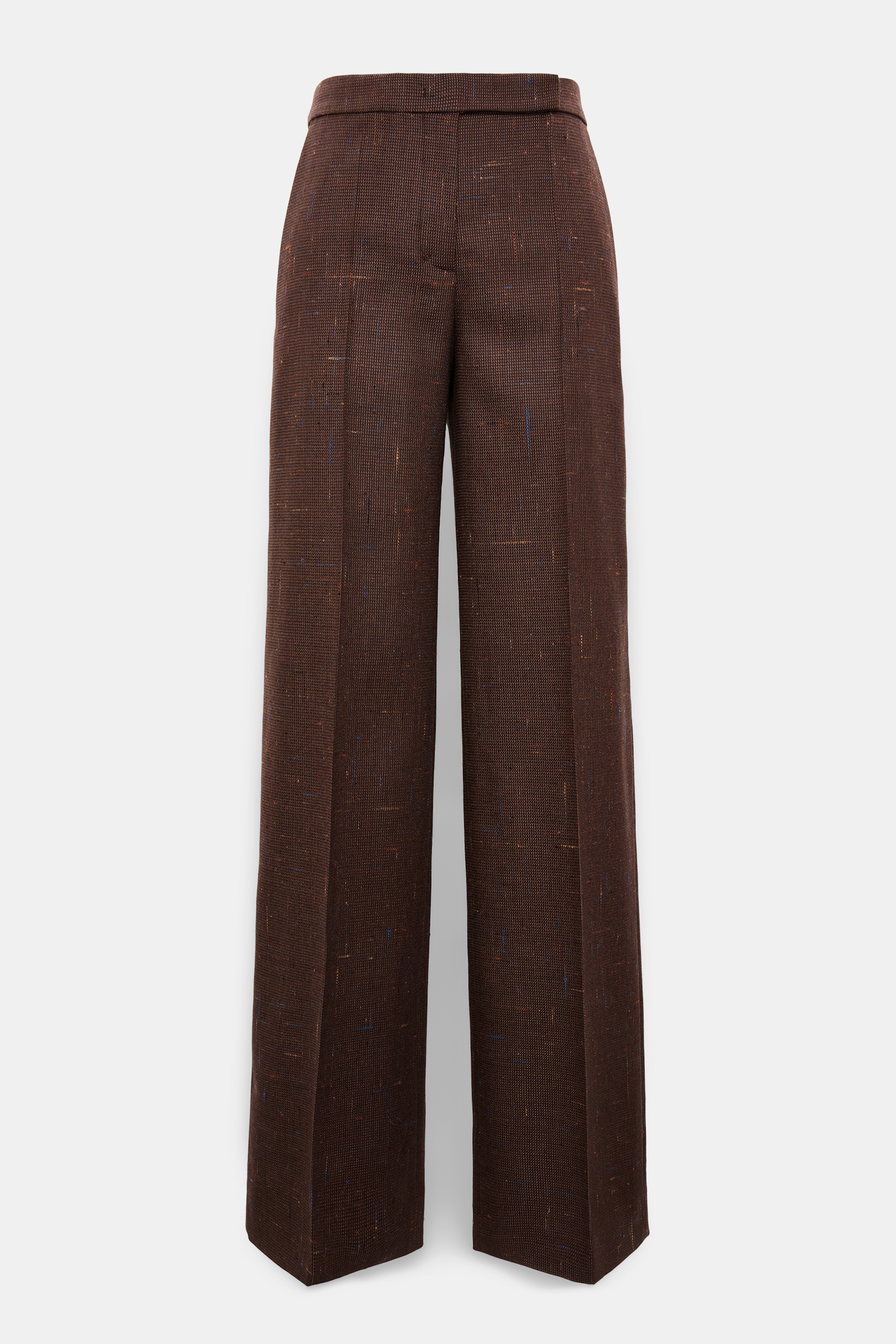 Dorothee Schumacher Wide leg pants in virgin wool cinnamon tweed