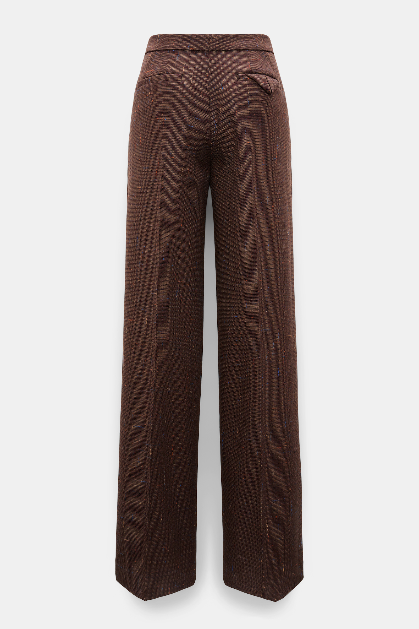 Dorothee Schumacher Wide leg pants in virgin wool cinnamon tweed