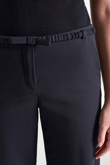 Dorothee Schumacher Wide leg virgin wool pants midnight navy