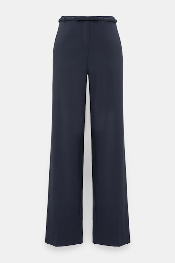 Dorothee Schumacher Wide leg virgin wool pants midnight navy