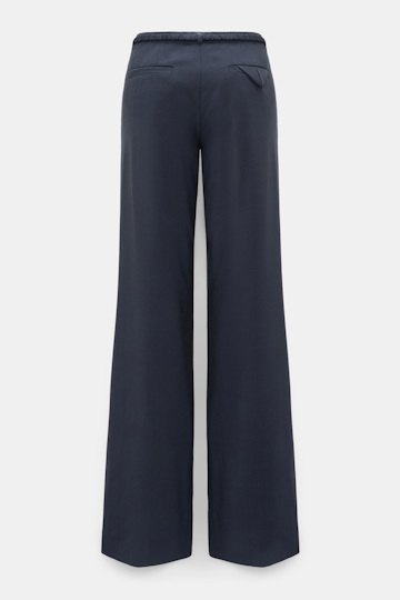 Dorothee Schumacher Wide leg virgin wool pants midnight navy