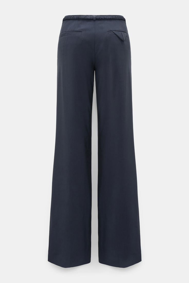 Dorothee Schumacher Wide leg virgin wool pants midnight navy