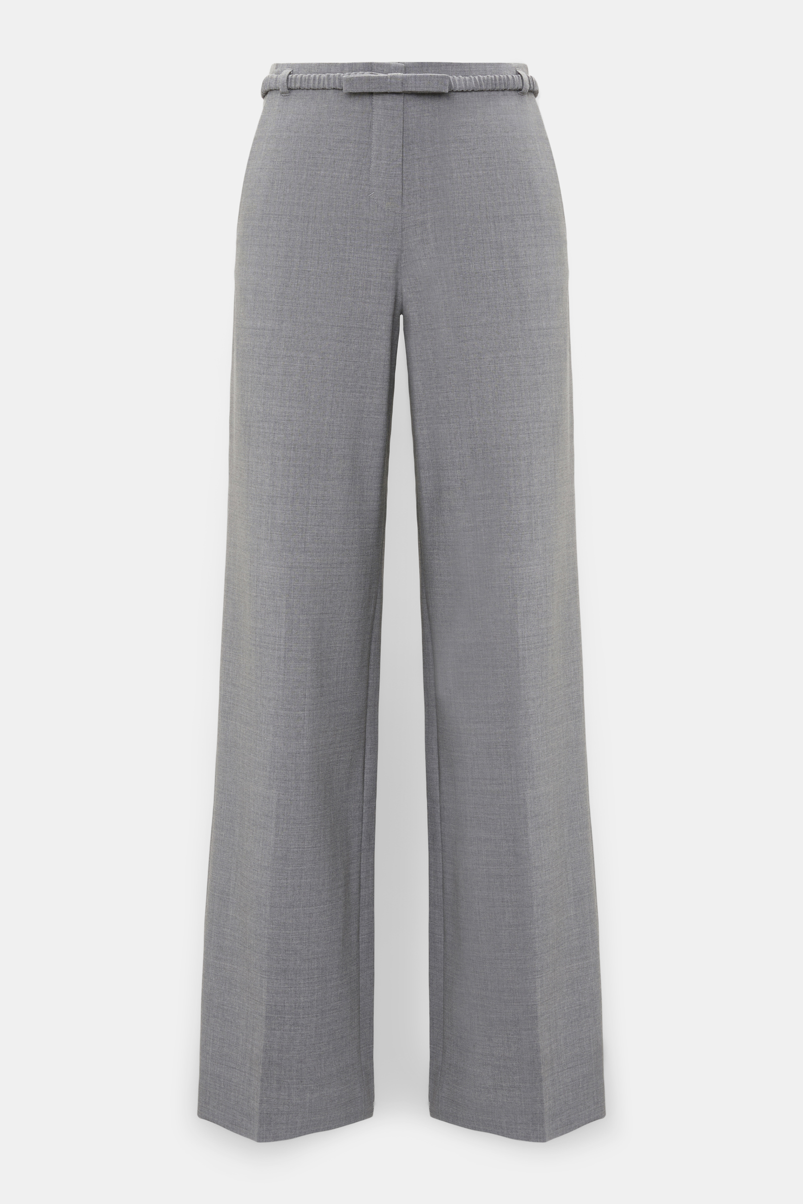 Dorothee Schumacher Wide leg virgin wool pants grey melange