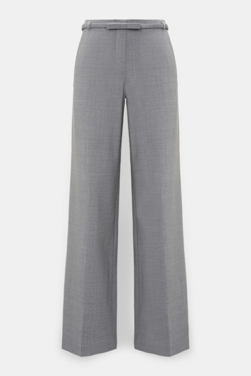 Dorothee Schumacher Wide leg virgin wool pants grey melange