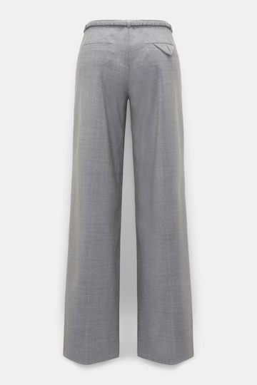 Dorothee Schumacher Wide leg virgin wool pants grey melange
