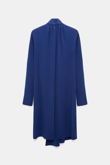 Dorothee Schumacher Drapiertes Bow-Kleid aus japanischem Crêpe ocean blue