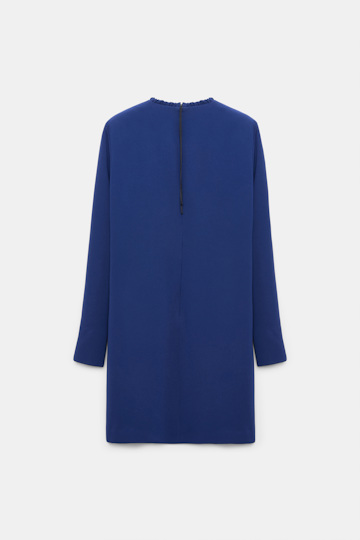 Dorothee Schumacher Kurzes Shiftkleid aus japanischem Crêpe ocean blue