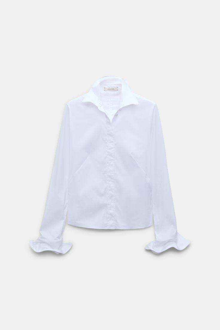 Dorothee Schumacher Bluse aus Easycare Popeline mit hohem Stretchanteil pure white