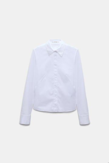 Dorothee Schumacher Bluse aus Easycare Popeline mit hohem Stretchanteil pure white