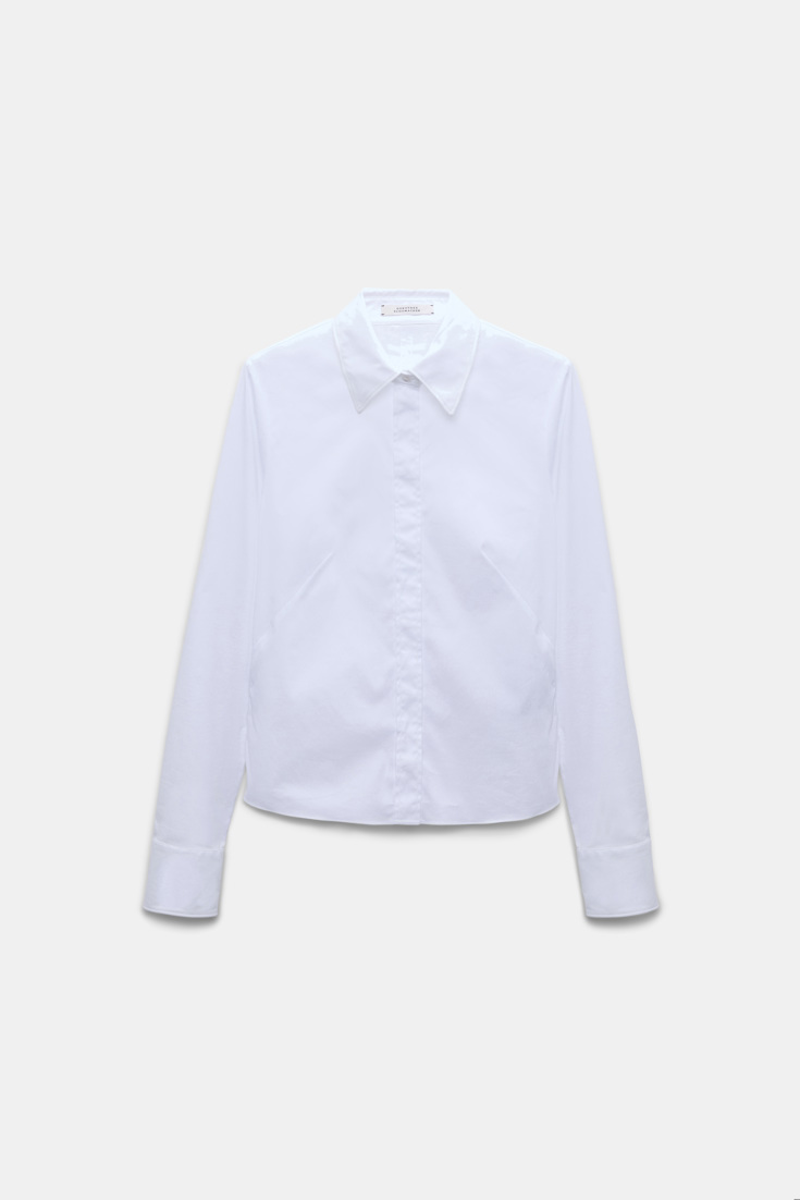 Dorothee Schumacher Bluse aus Easycare Popeline mit hohem Stretchanteil pure white