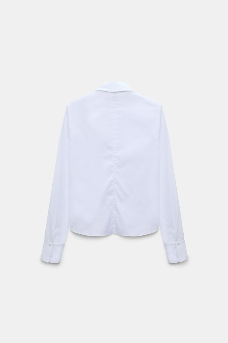 Dorothee Schumacher Bluse aus Easycare Popeline mit hohem Stretchanteil pure white