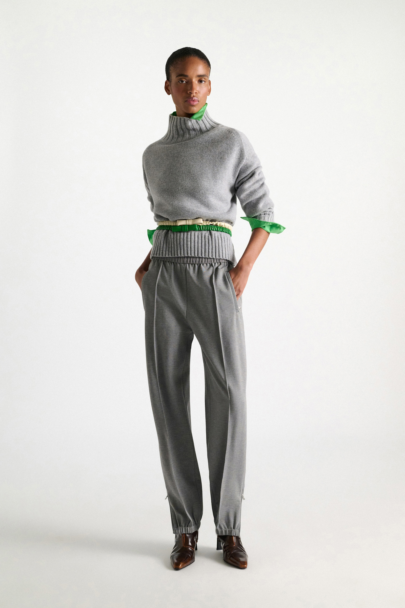 Dorothee Schumacher Bluse aus Easycare Popeline mit hohem Stretchanteil wasabi