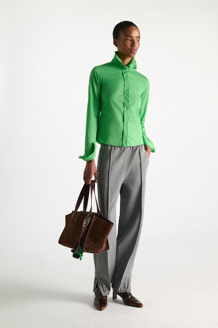 Dorothee Schumacher Bluse aus Easycare Popeline mit hohem Stretchanteil wasabi