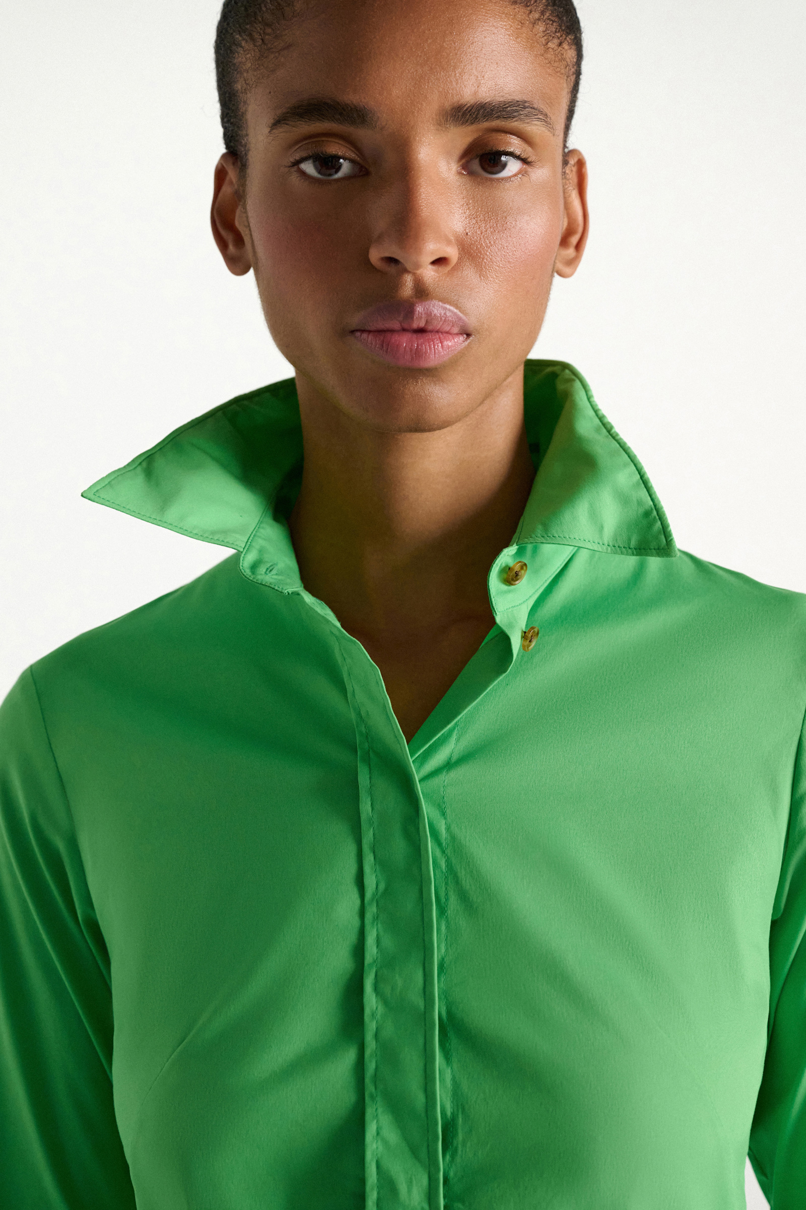 Dorothee Schumacher Bluse aus Easycare Popeline mit hohem Stretchanteil wasabi