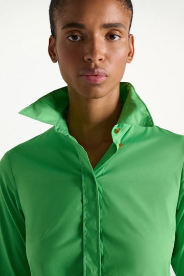 Dorothee Schumacher Bluse aus Easycare Popeline mit hohem Stretchanteil wasabi