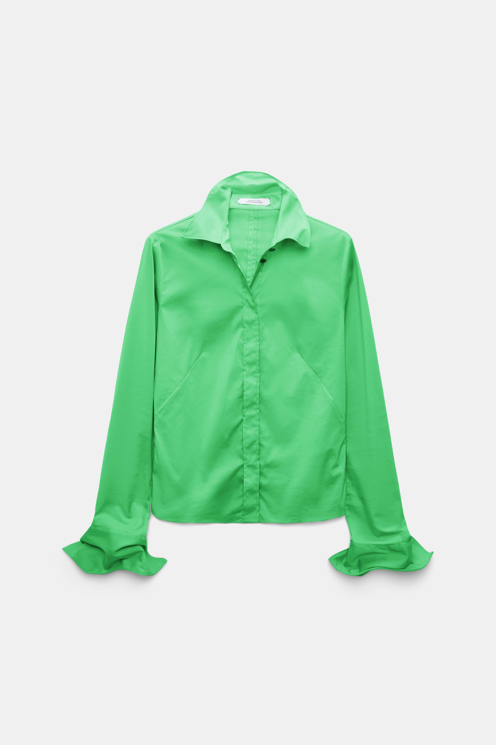Dorothee Schumacher Bluse aus Easycare Popeline mit hohem Stretchanteil wasabi