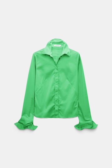 Dorothee Schumacher Bluse aus Easycare Popeline mit hohem Stretchanteil wasabi
