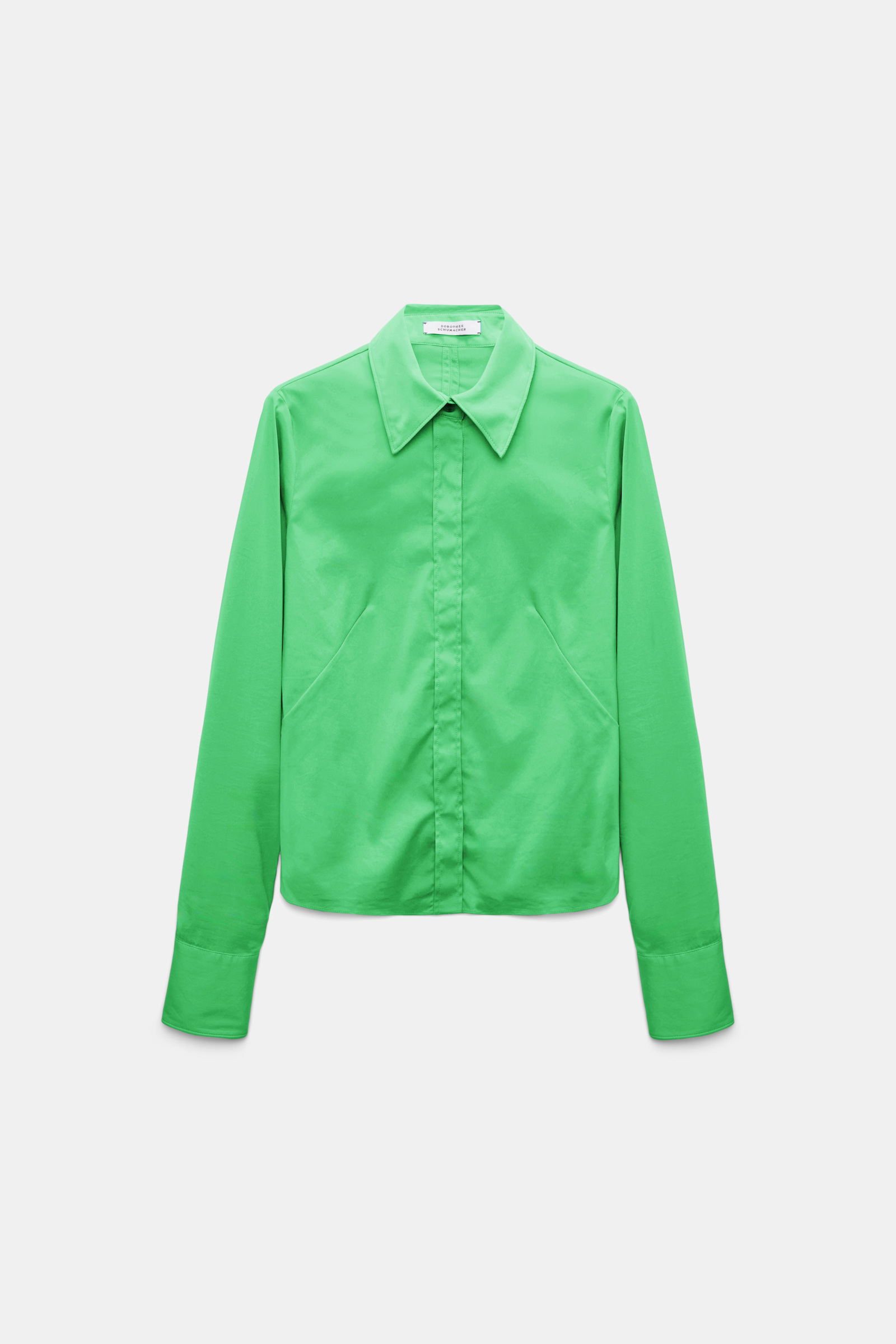 Dorothee Schumacher Bluse aus Easycare Popeline mit hohem Stretchanteil wasabi