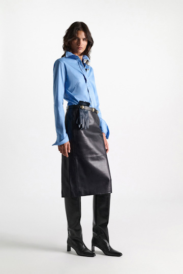Dorothee Schumacher Bluse aus Easycare Popeline mit hohem Stretchanteil sky blue