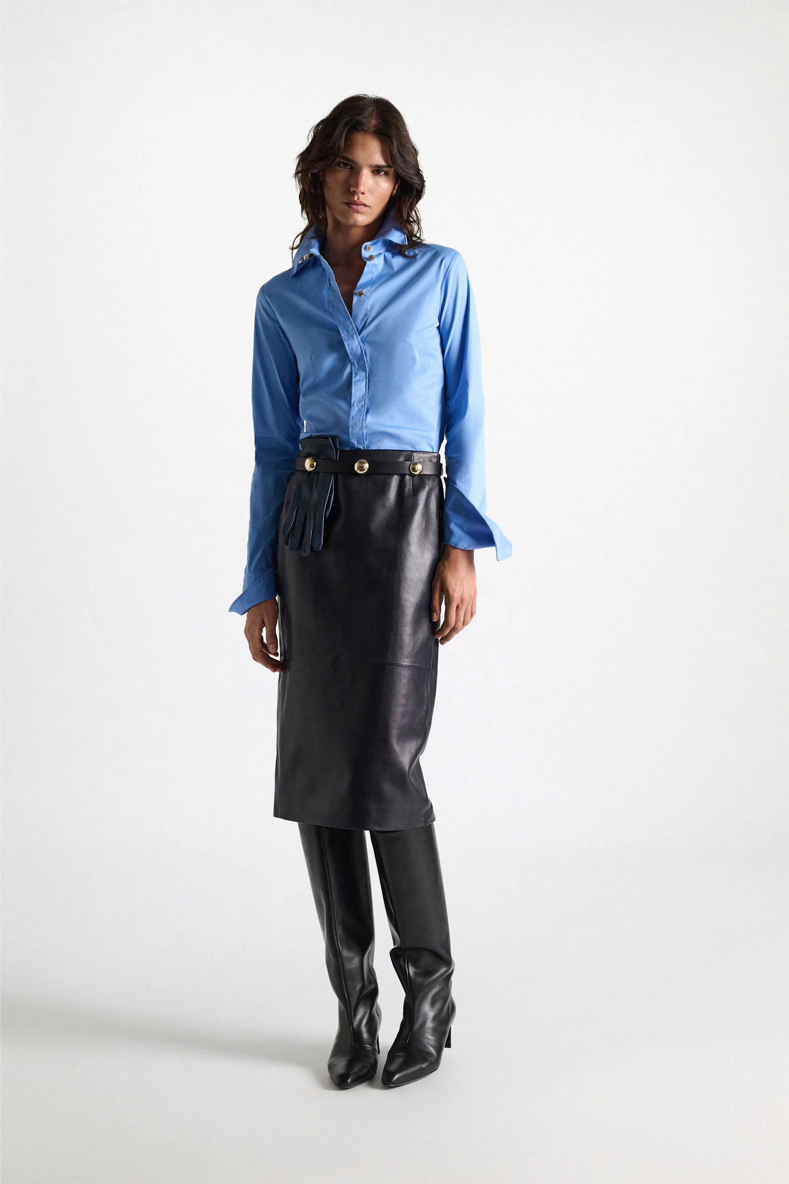 Dorothee Schumacher Bluse aus Easycare Popeline mit hohem Stretchanteil sky blue