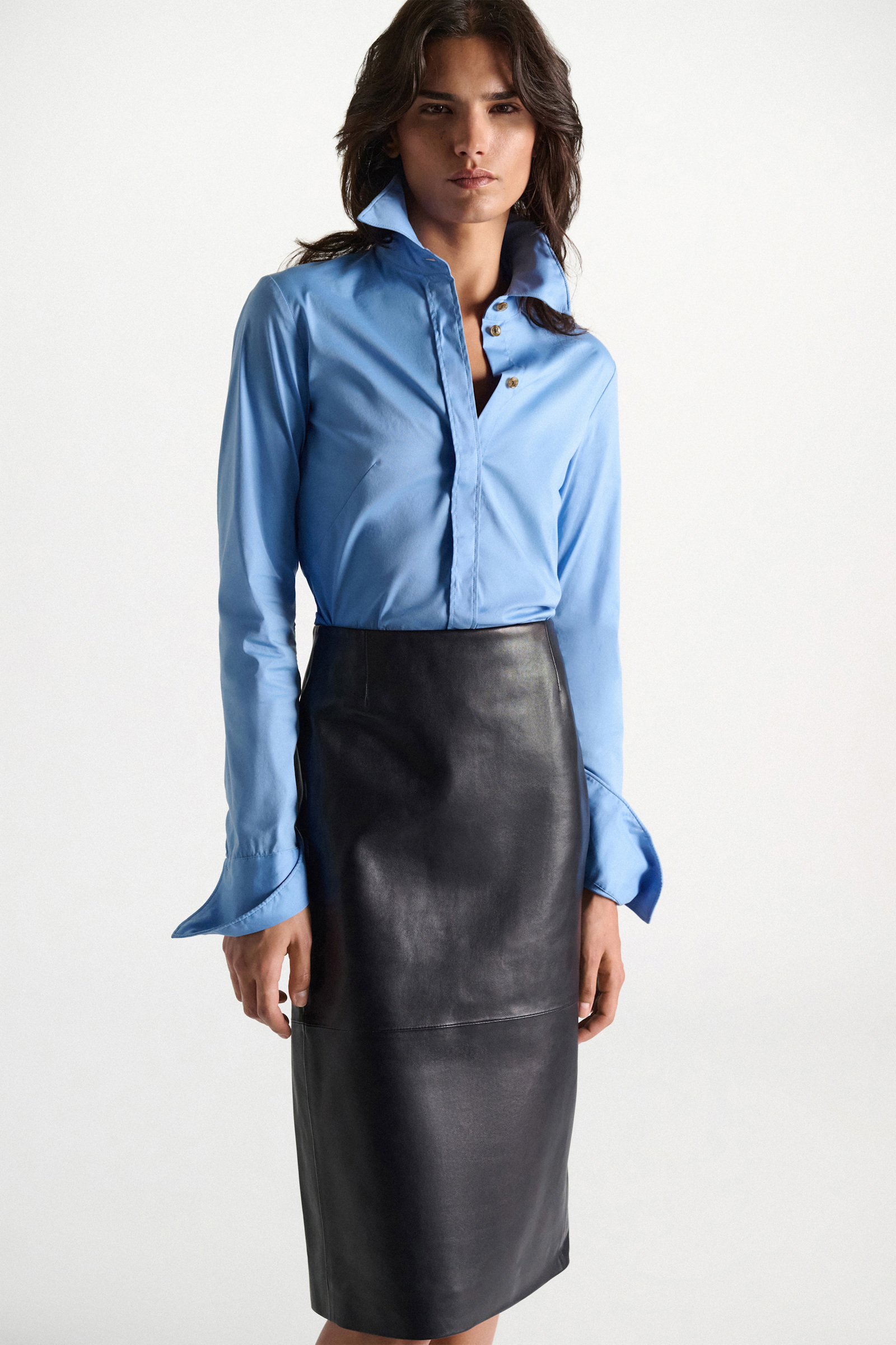 Dorothee Schumacher Bluse aus Easycare Popeline mit hohem Stretchanteil sky blue