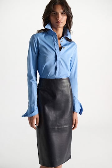Dorothee Schumacher Bluse aus Easycare Popeline mit hohem Stretchanteil sky blue