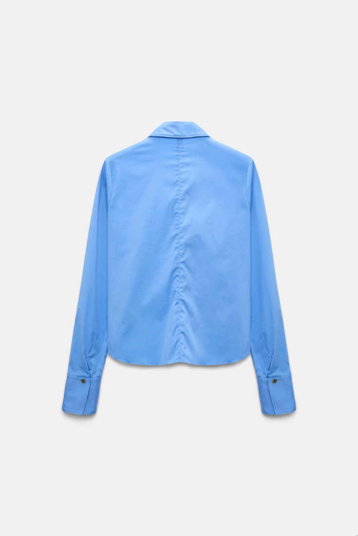 Dorothee Schumacher Bluse aus Easycare Popeline mit hohem Stretchanteil sky blue