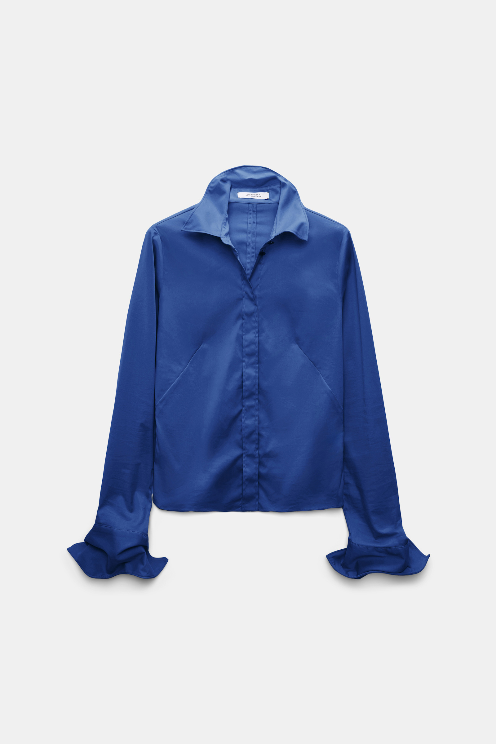 Dorothee Schumacher Bluse aus Easycare Popeline mit hohem Stretchanteil ocean blue