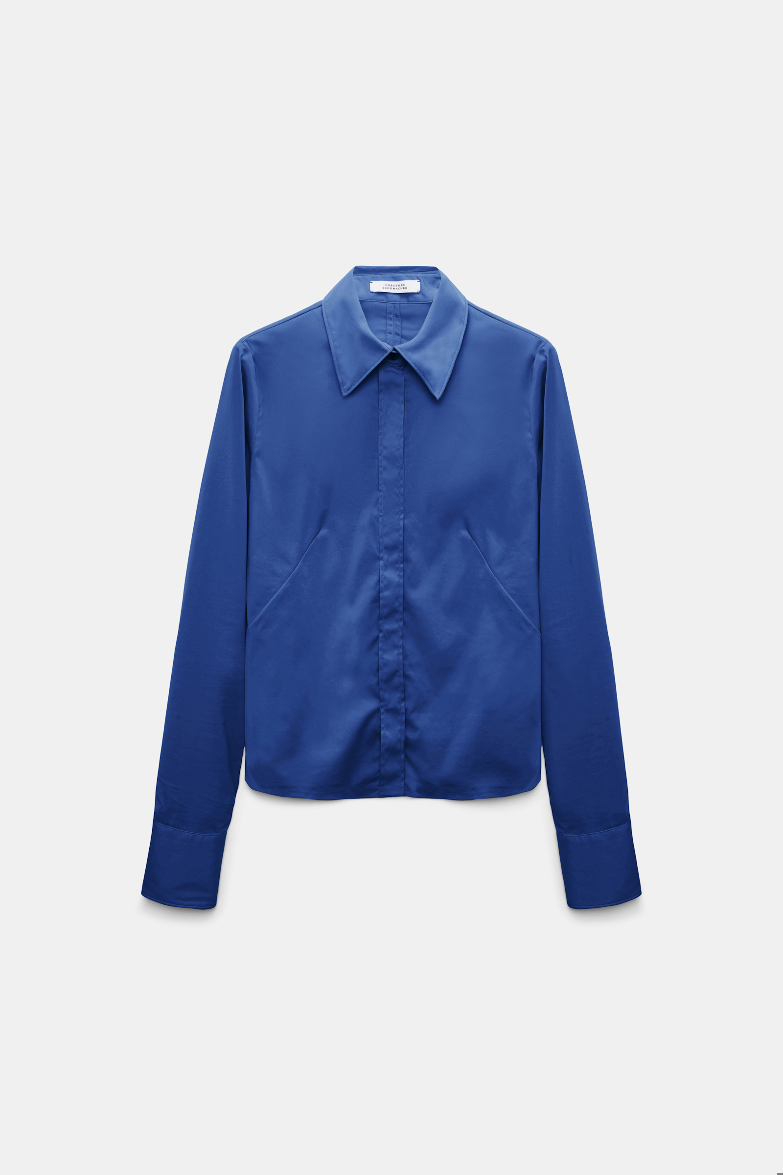 Dorothee Schumacher Bluse aus Easycare Popeline mit hohem Stretchanteil ocean blue