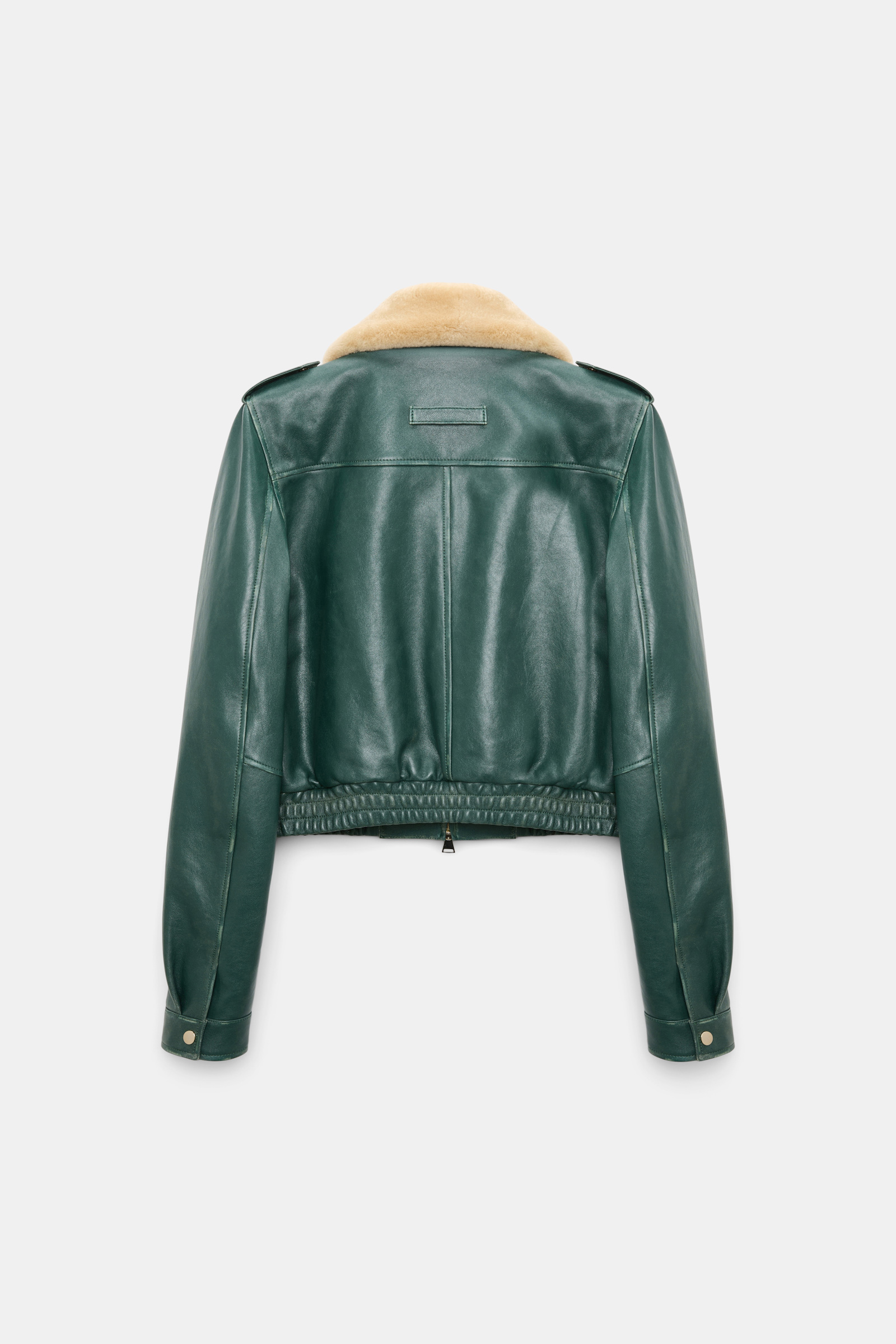 Dorothee Schumacher Pilotenjacke aus Leder deep green Product Detail View