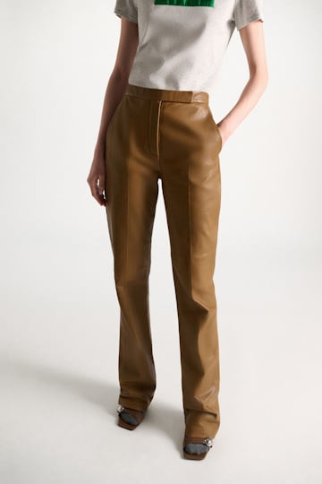 Dorothee Schumacher Long Kickflared Lederhose saffron