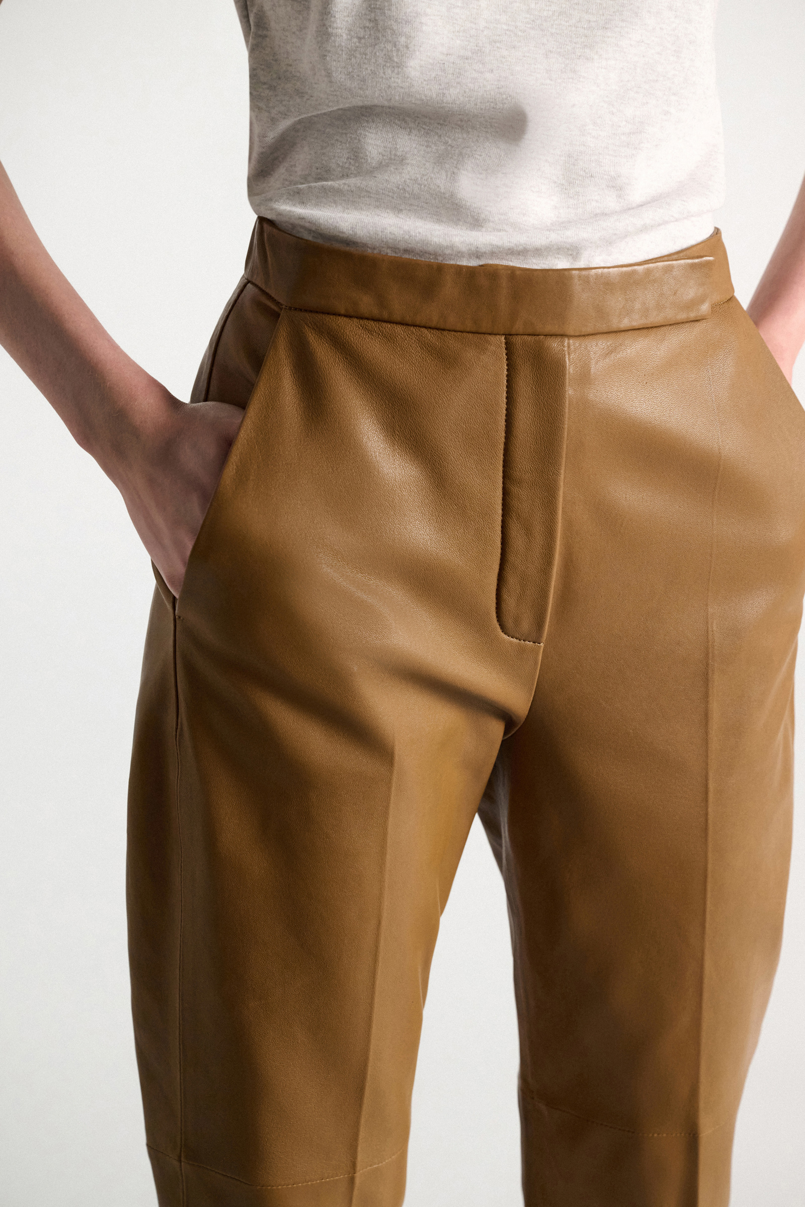 Dorothee Schumacher Long Kickflared Lederhose saffron